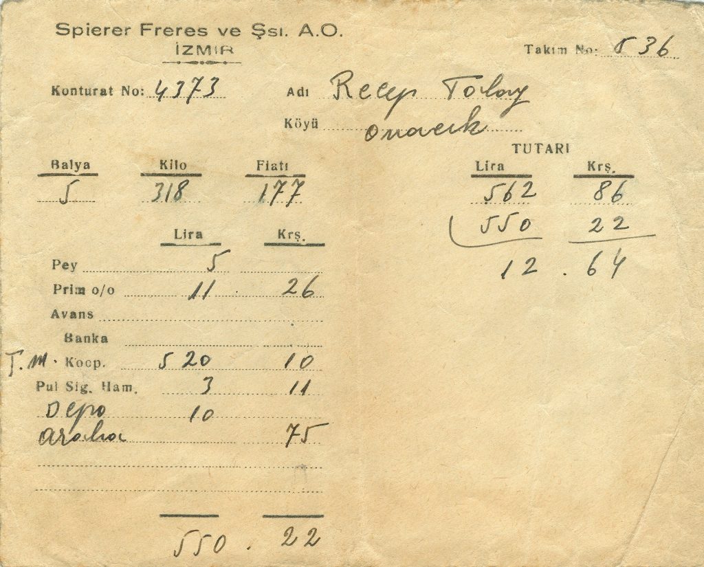 Resim 2. Spierer Freres ve Şürekâsı A.O. Zarf